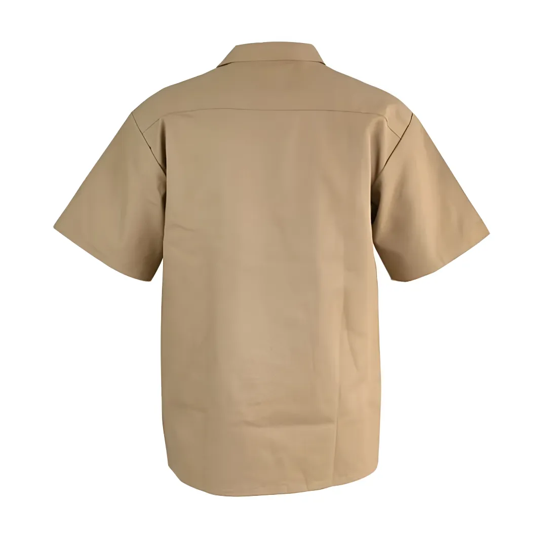 Camisa Dril Caqui Manga Corta