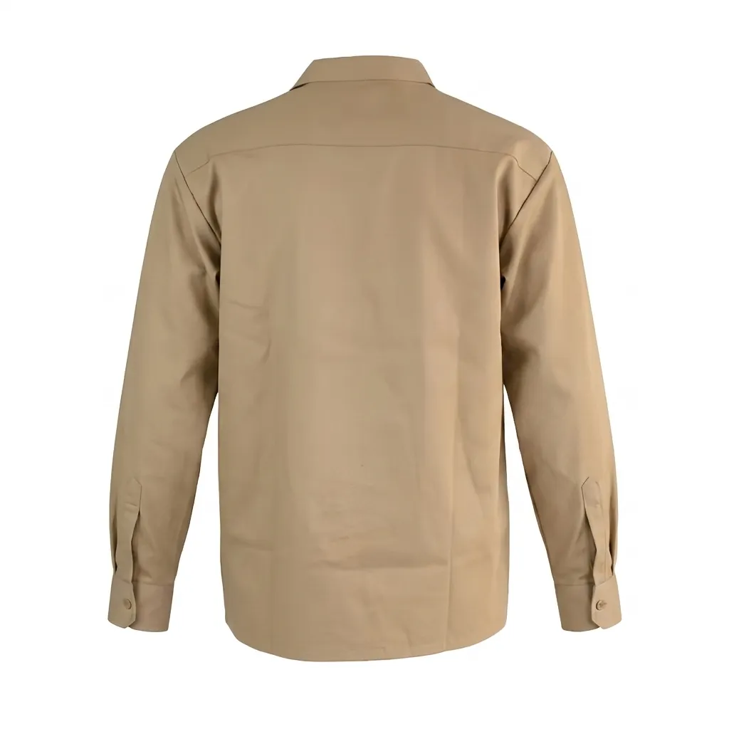 Camisa Dril Caqui Manga Larga