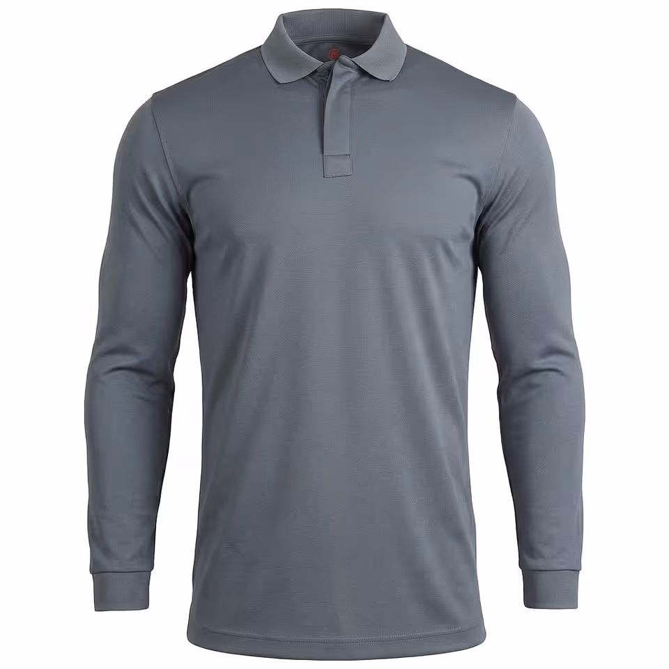 Camiseta Tipo Polo Manga Larga